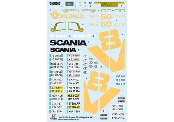 Italeri 3927 SCANIA S730 Highline 4x2 - Massstab 1:24 | Bild 5