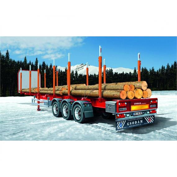 Italeri 510003868 Timber Trailer, Kunststoff-Bausatz, Massstab 1:24