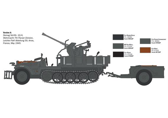 Italeri 6395 Sd. Kfz. 10/4 mit FLAK 30 und Crew - Massstab 1:35 | Bild 4