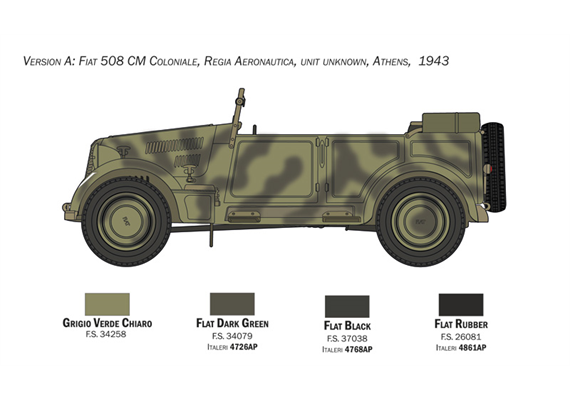 Italeri 6550 Fiat 508 CM Coloniale mit Figur - Massstab 1:35 | Bild 4
