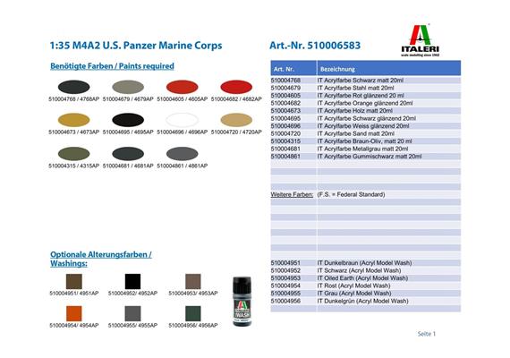 Italeri 6583 M4A2 U.S. Panzer Marine Corps - Massstab 1:35 | Bild 3