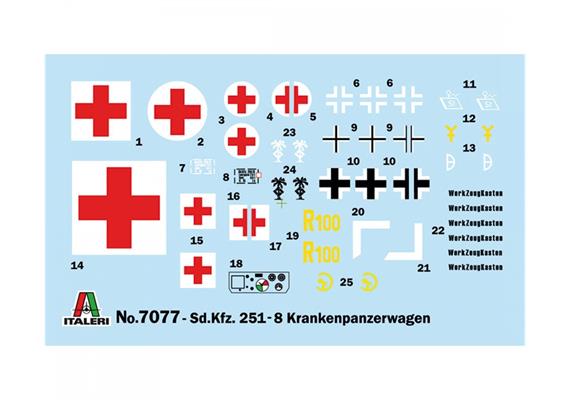 Italeri 7077 Sd.Kfz. 251/8 Ambulance - Massstab 1:72 | Bild 4