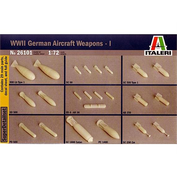 Italeri WWII German Aircraft Weapons - I 1:72