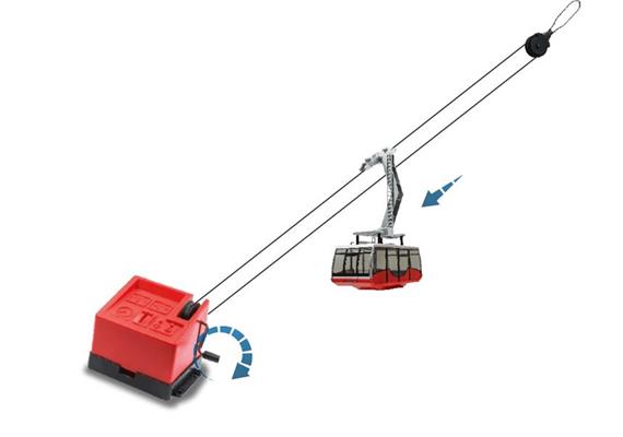 Jägerndorfer 89093 Pendelbahn 1 Gondel rot für Handbetrieb - Massstab 1:32