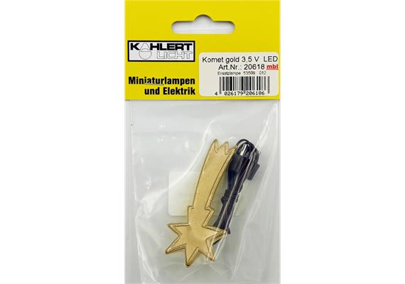 Kahlert 20618 Komet gold, LED, 6 cm