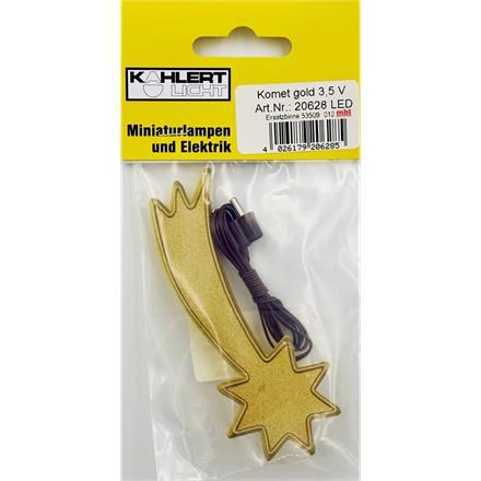 Kahlert 20628 Komet gold, LED, 9,5 cm