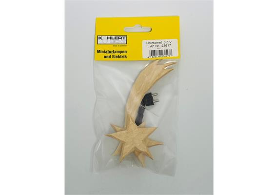 Kahlert 23617 Holzkomet mit Licht 3,5 V, 12 cm