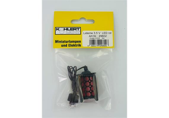 Kahlert 29602 LED Krippen-Laterne Zinn mit Butzenscheiben, 4 cm