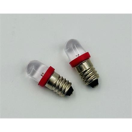 Kahlert 53507/5 LED Schraubbirne 3 - 4,5V E10 rot, 2 Stück