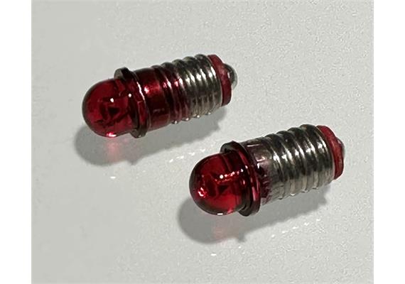 Kahlert 53509.5 LED Schraubbirne E5,5, 3,5V, rot, 2 Stück