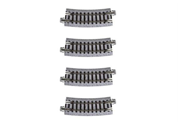 Kato 20-101 Gleis gebogen R249-15°, 4 Stück - N (1:160)