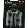 Kato 20-171 Gleis gebogen R 216-15°, 4 Stück - N (1:160) | Bild 1