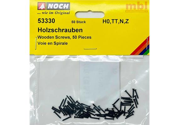 Kato 53330 Schrauben Gleisbefestigung Kato und Rokuhan, 50 Stück