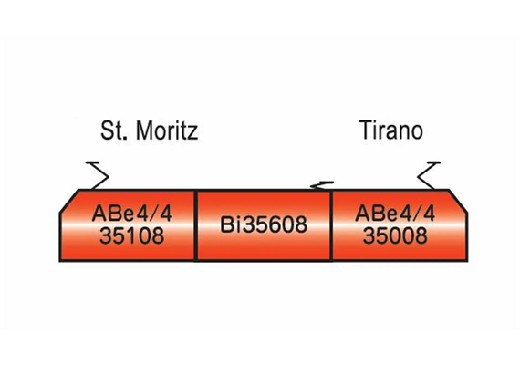 Kato 7074076 RhB Allegra ABe 8/12 3 teilig #3500 Arosa Desing - N (1:160) | Bild 2