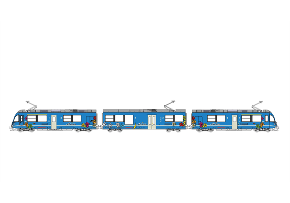 Kato 7074076 RhB Allegra ABe 8/12 3 teilig #3500 Arosa Desing - N (1:160) | Bild 1