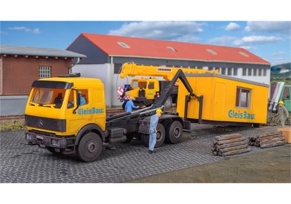 Kibri 16310 MB LP Wechsellader mit GleisBau Bürocontainer HO | Bild 4