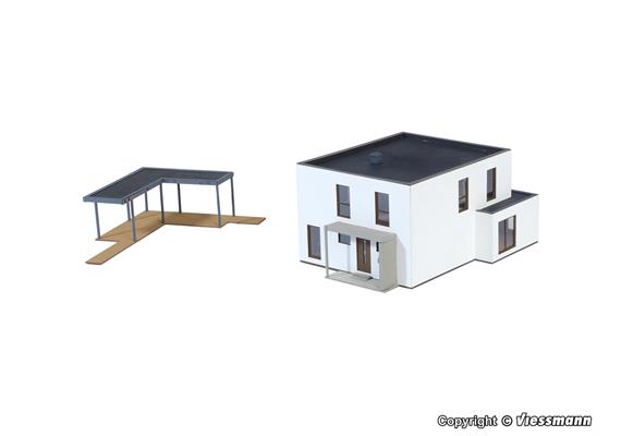 Kibri 38339 Kubushaus Lina mit Terrasse - Polyplate Bausatz - H0 (1:87) | Bild 4