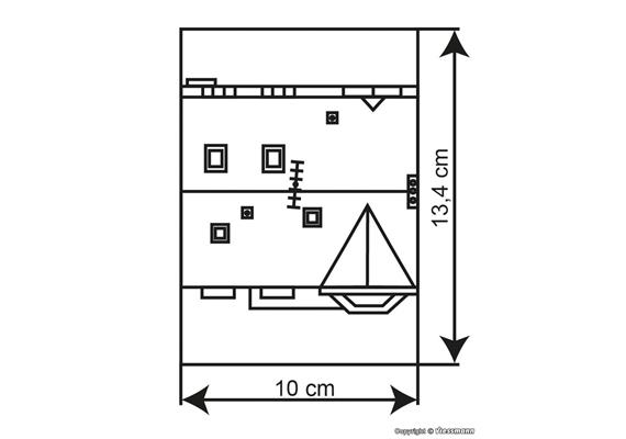 Kibri 39101 Bürgerhaus mit Erker in Bonn - Bausatz - H0 (1:87) | Bild 5