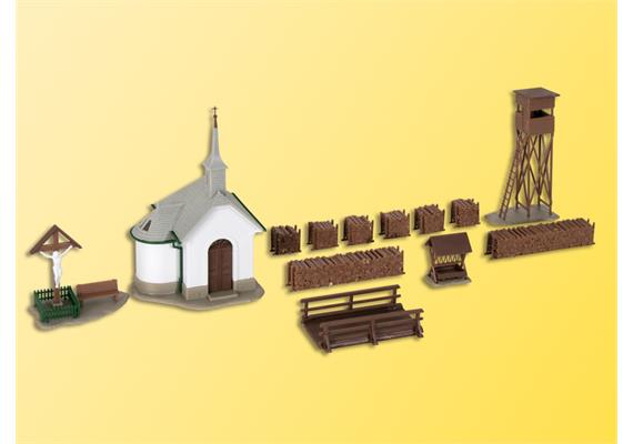Kibri 39780 Kapelle "Hirschbüchl mit Zubehör"