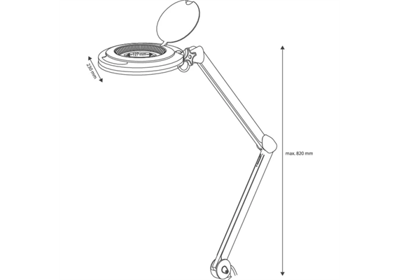 LED Lupenleuchte 60 SMD LED 3D 1.75X - Vergrößerungsfaktor=1.75 x 127 mm | Bild 4