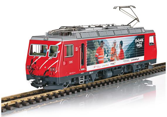 LGB 23105 MGB E-Lok HGe 4/4 II Nr. 3, "Mitarbeiterwerbung", mfx/DCC mit Sound - Spur G IIm | Bild 1