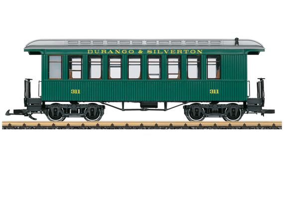 LGB 36821 D&S RR Personenwagen grün - Spur G IIm (1:22,5)