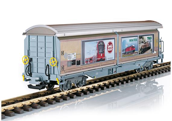 LGB 48576 RhB Schiebewandwagen Haik 5130 mit Werbung der Märklin Marken - Spur G IIm | Bild 1