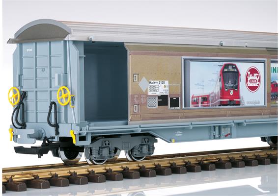 LGB 48576 RhB Schiebewandwagen Haik 5130 mit Werbung der Märklin Marken - Spur G IIm | Bild 3