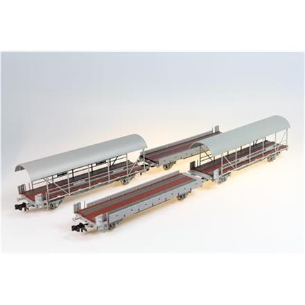 Liliput 260120 BLS Autotransportwagen-Set Nr. 1, 4-teilig, (2 Auffahr- & 2 Transportwagen)