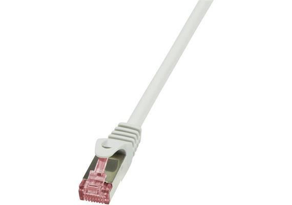LogiLink CQ2072S RJ45 Netzwerkkabel, Patchkabel CAT 6 S/FTP, 5.00 m, grau, geschirmt