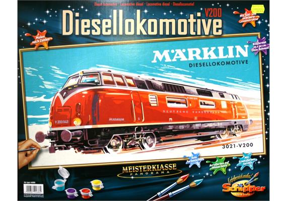 Märklin 15966 Malen nach Zahlen "3021 - V200 Diesellokomotive"