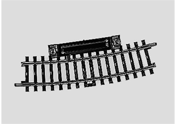 Märklin 2239 Schaltgleis gebogen. Länge 1/2 = 15°. Radius 424,6 mm. - H0 (1:87)