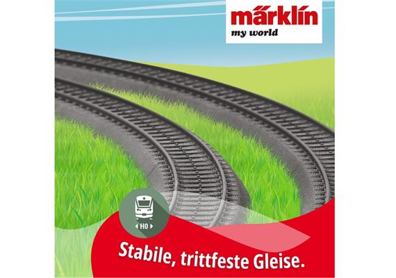 Märklin 23180 Kunststoffgleis gerade 180 mm, 6 Stück - H0 (1:87) | Bild 3
