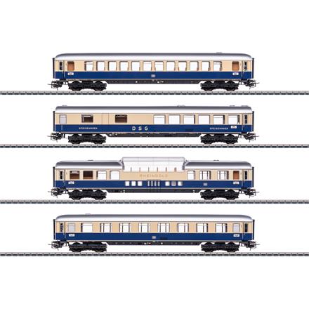 Märklin 40852 TEE-Rheingoldwagen-Set der DB, kobaltblau/beige "Tin Plate" - H0 (1:87)