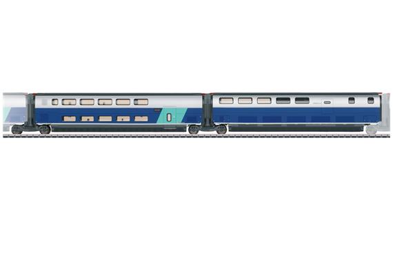 Märklin 43443 SNCF Ergänzungswagen-Set 3 zum TGV Eurodupl - H0 (1:87)