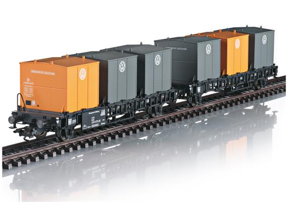 Märklin 46663 Güterwagen-Set der DB mit VW-Behälter, 2-teilig - H0 (1:87) | Bild 1