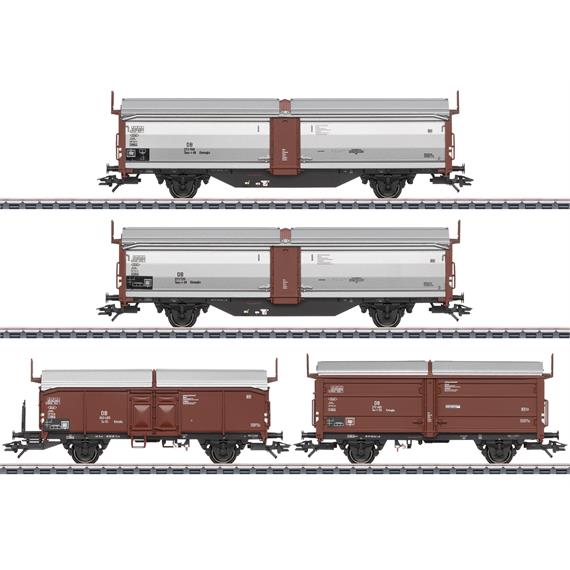 Märklin 47301 Schiebedach-/Schiebewandwagen-Set Tbes-t-66 - H0 (1:87)