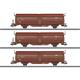 Märklin 47302 3 zweiachsige Schiebedach-/Schiebewandwagen der NSB - H0 (1:87)