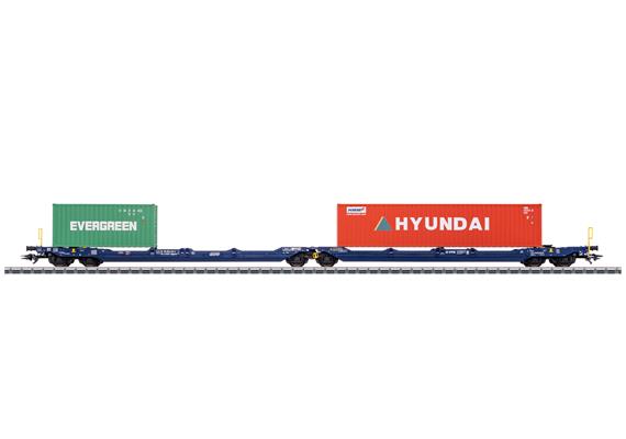 Märklin 47474 Doppel-Taschenwagen Sdggmrss der VTG AG, "Evergreen & Hyundai" - H0 (1:87) | Bild 1