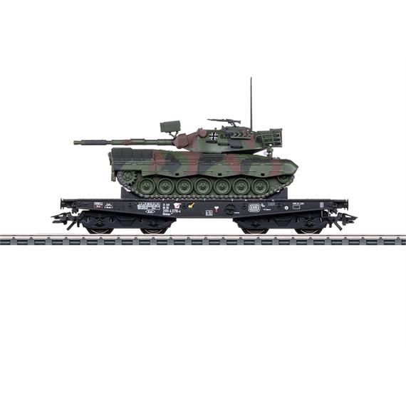 Märklin 48878 DB Schwerlast-Flachwagen Rlmmps mit Leopard 1A1, AC 3L - H0 (1:87)