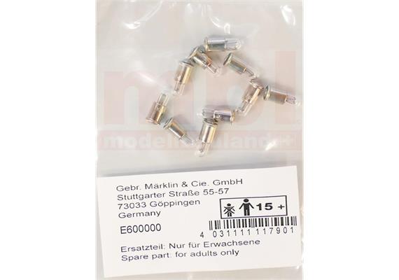 Märklin E600000 Glühlampe hell, 19V Stecksockel, 10 Stück - H0 (1:87) | Bild 1