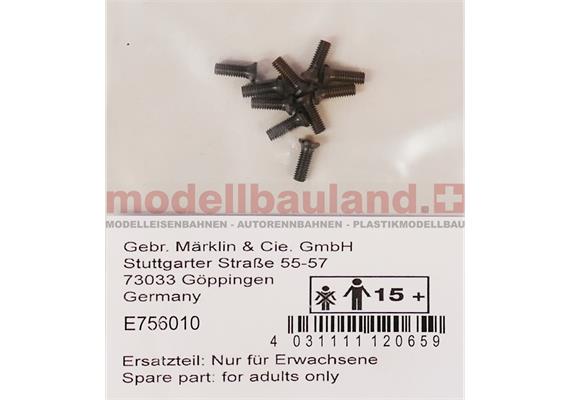 Märklin E756010 Senkschraube M2,5 x 7,6mm, 10 Stück