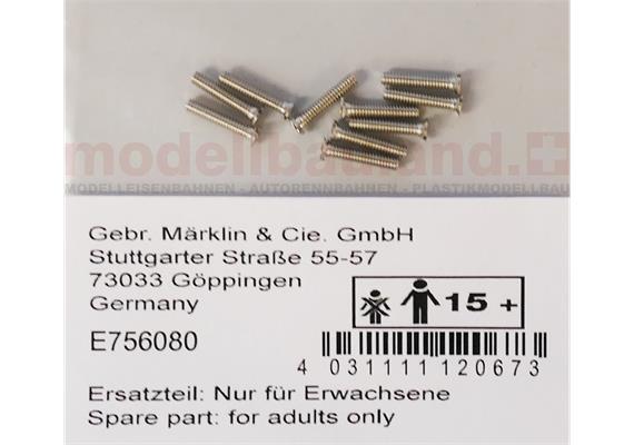 Märklin E756080 Senkschraube M2 x 10mm, 10 Stück