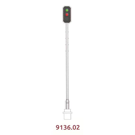 Mafen 9136.02 SBB Hauptsignal 2/(3) flammig - H0 (1:87)