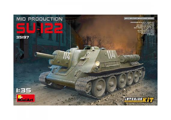 MiniArt 35197 SU-122 Mit. Prod. mit Interieur - Massstab 1:35 | Bild 1