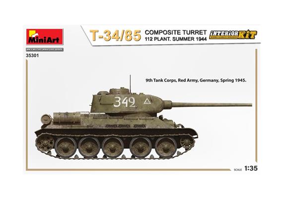 MiniArt 35301 T-34/85 Comp.Turm 112 Som.1944 Int. - Massstab 1:35 | Bild 4