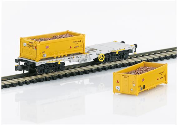 Minitrix 15075 6 vierachsige Containertragwagen der Bauart Sgmmns 190 der AAE, N (1:160) | Bild 2