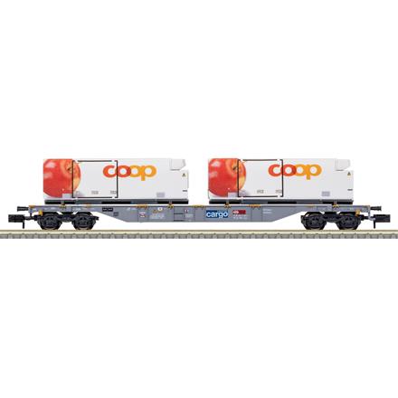 Minitrix 15495 SBB Containertragwagen "coop®" "Apfel" - N (1:160)
