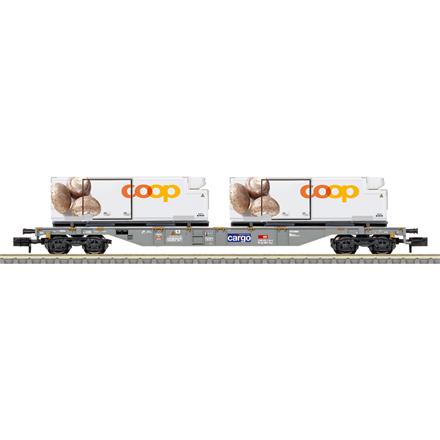 Minitrix 15496 SBB Containertragwagen der Bauart Sgns mit coop® "Champignonsi" - N (1:160)
