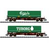 Minitrix 18718 zweierTaschenwagen-Set Sdgmns 33 Carlsberg und Tuborg - N (1:160)